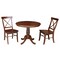 International Concepts Round 36 in Rd Top Pedestal Ext Table, 12 in Leaf And 2 X-Back Chairs, Espresso, 36 in W, 48 in L K581-36RXT-C613-2 - alternate 1